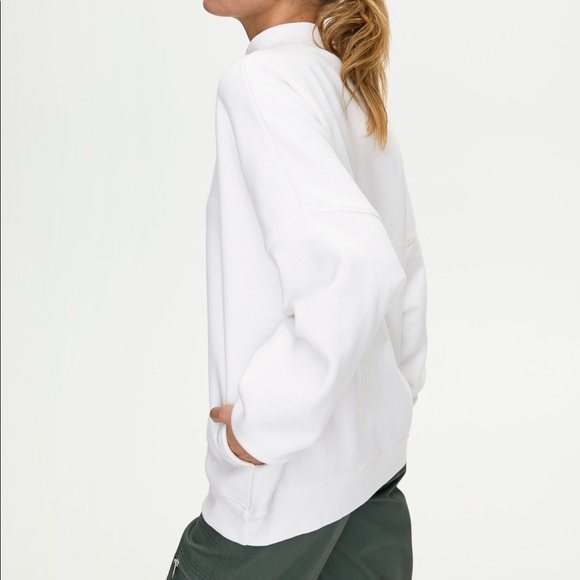 Aritzia Cozy Fleece Boyfriend Mock Sweatshirt NWT - Picture 3 of 9